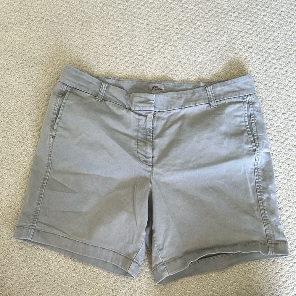 J.Crew gray grey chino shorts size 14 5 inch